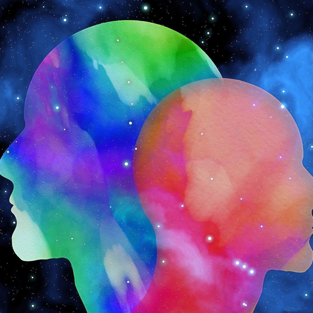 mit positiven Gedanken