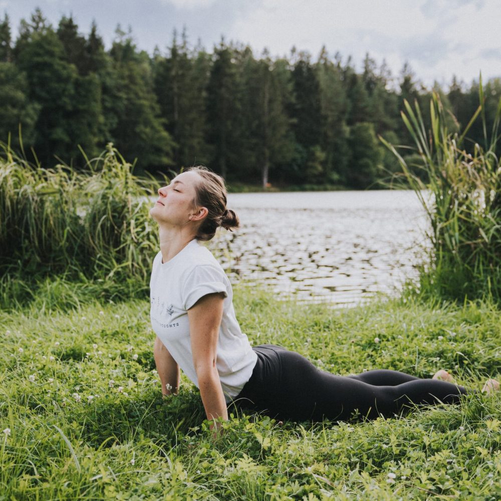 Yoga, Frau, Draußen
