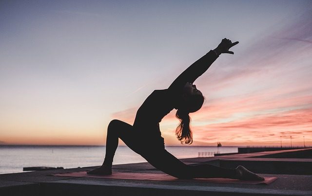 Yoga, Frau, Draußen